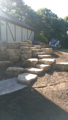 Limestone Retaining Wall 6