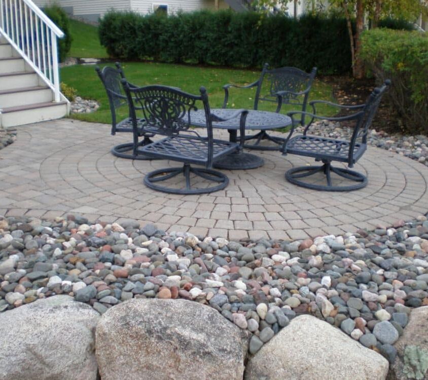 Backyard paver patio
