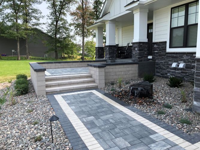 County Paver Front Walkway